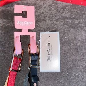 Juicy Couture Black Belt with Gold Buckle and Pink Ribbon Juicy Couture Belt Buckle for Sale up to 90% Off: Poshmark main image 2
